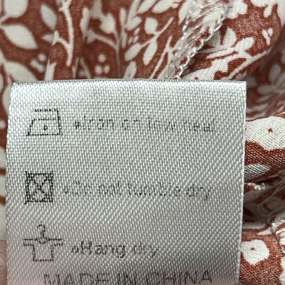 Grecerelle Faux Wrap Maxi Dress Medium Red Floral  Flutter Sleeve Hi Low no belt - Picture 9 of 14